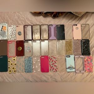 IPhone 7 Plus case lot set.Otter box/lumee/Glass Screen Protectors